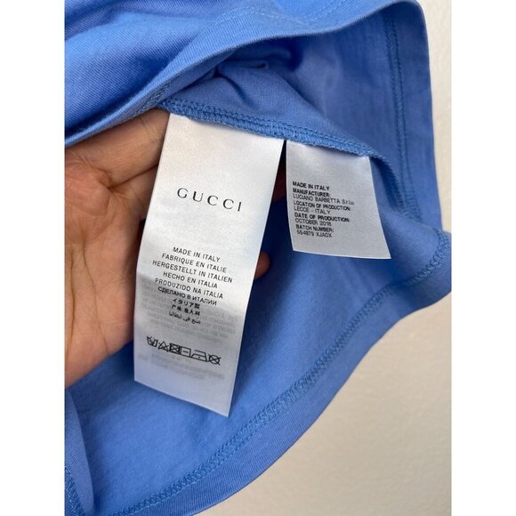 NWT Gucci GG winged tiger t-shirt in blue Size 4 - Picture 9 of 9